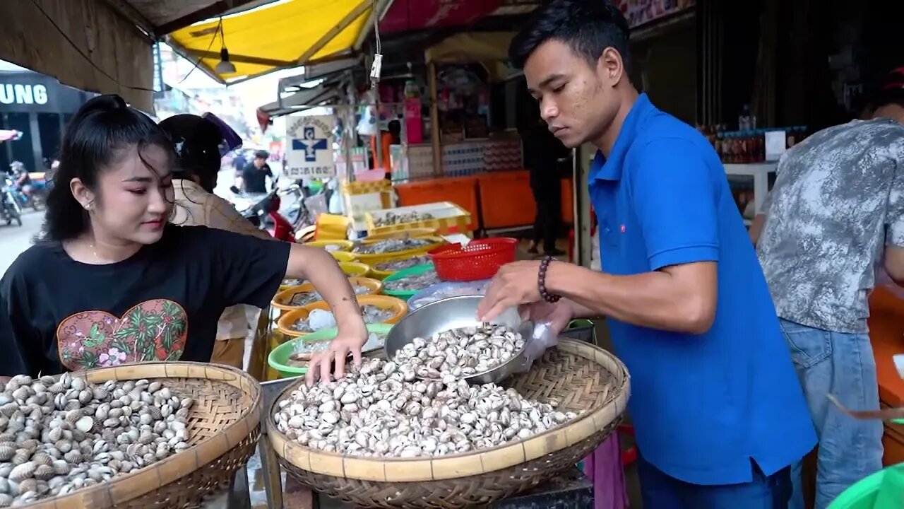 Market show, Yummy blood cockle cooking