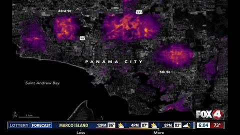 Nasa releases satellite images of the panhandle