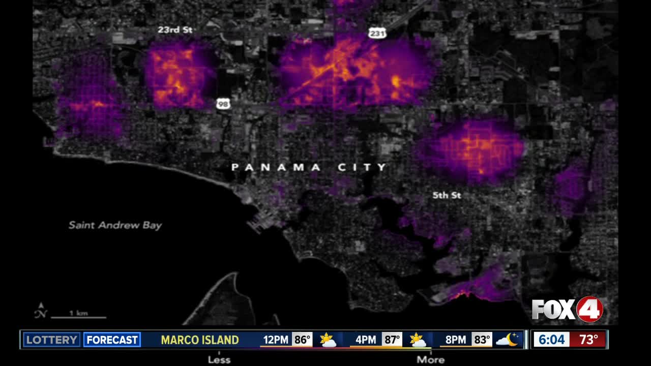 Nasa releases satellite images of the panhandle