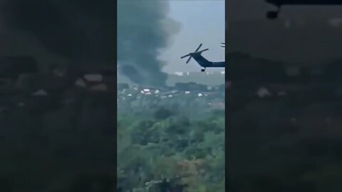 Russian MI-28 flying low