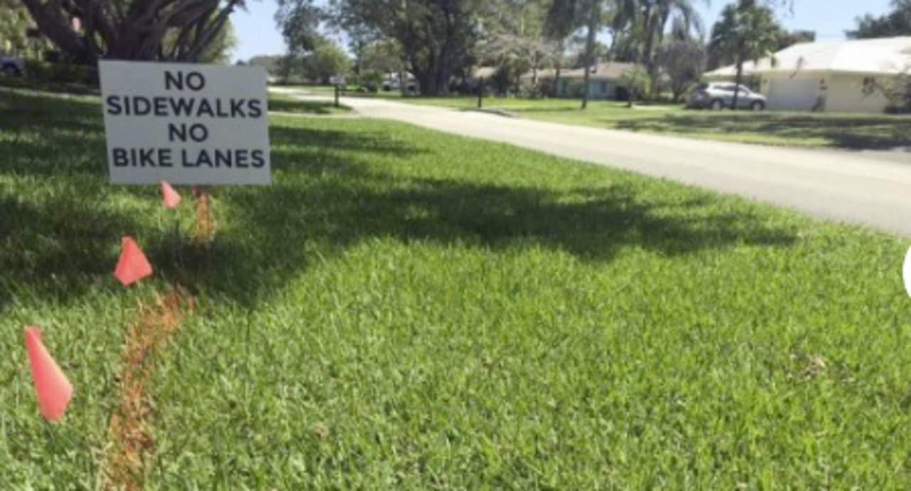 Delray Beach neighborhood fights proposed bike lanes and sidewalks