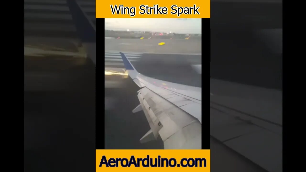 Sparking Wing Strike and Go Around #Aircraft #AeroArduino #Aviation #Flying