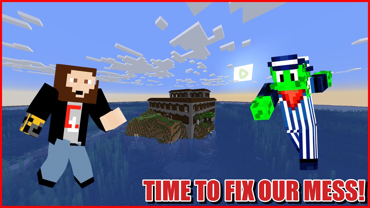 We Made A Mess, Time To Clean It! - G1 And Pine's Minecraft Challenge