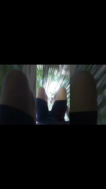 POV Parkour Run through the woods