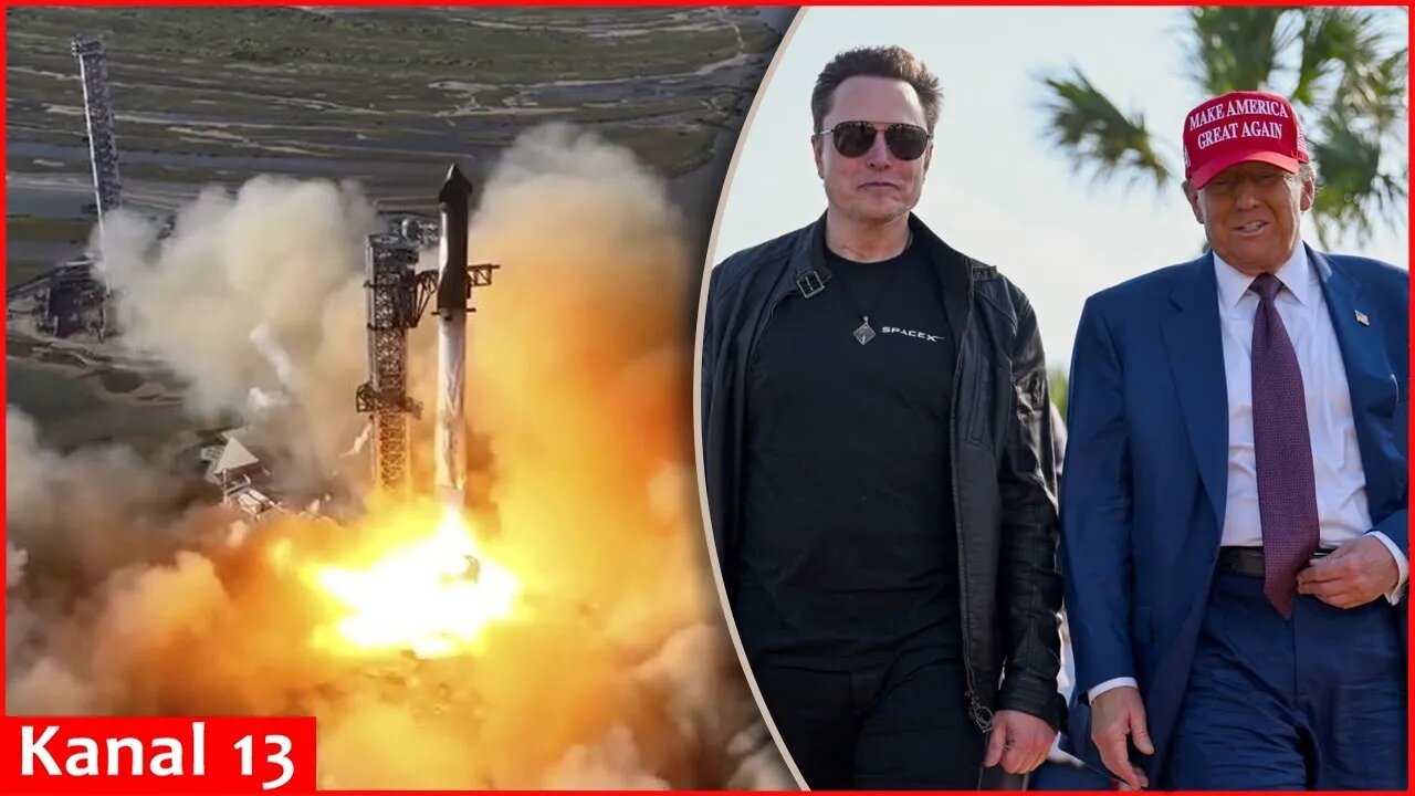 SpaceX launches giant Starship rocket as Trump joins Elon Musk to watch