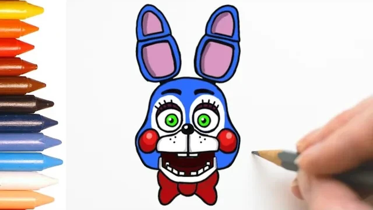 COMO DESENHAR TOY BONNIE - FIVE NIGHTS AT FREDDY'S - FNAF - FÁCIL