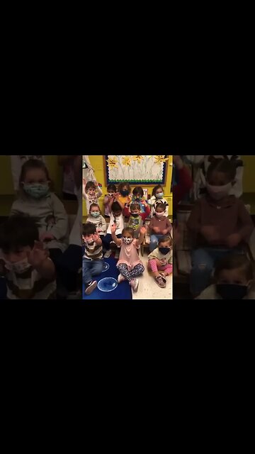 Very Uncomfortable Video of Teacher Singing Mask Song With Young Children