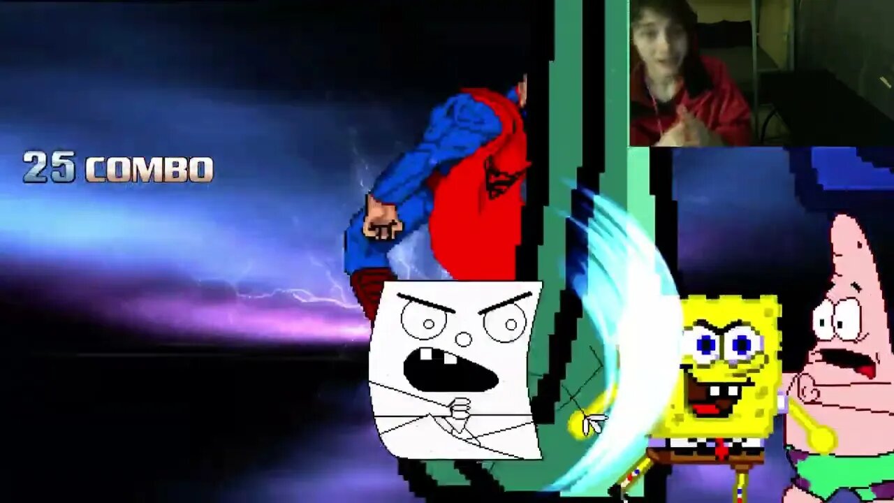 SpongeBob SquarePants Characters (SpongeBob, Squidward, And DoodleBob) VS Superman In An Epic Battle