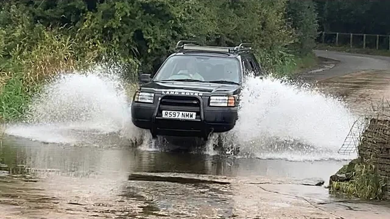 “Don’t get my biscuits wet!” Land Rover Freelander off roading in a Ford