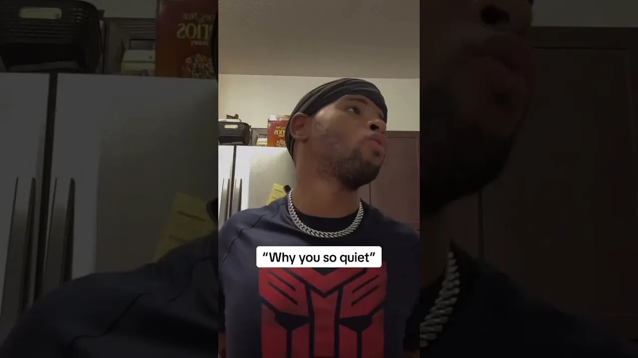 Why you so quiet?… TikTok shorts short skit emotion react reaction