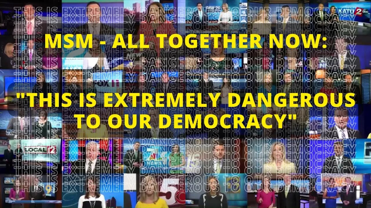 They wonder why nobody trusts the MSM - listen to them all parroting the same message/script