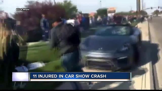 Video shows Porsche crashing into crowd at Boise car show