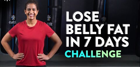 LOSE BELLY FAT IN 7 DAYS Challenge | Lose Belly Fat In 1 Week At Home | Cult Fit | CureFit