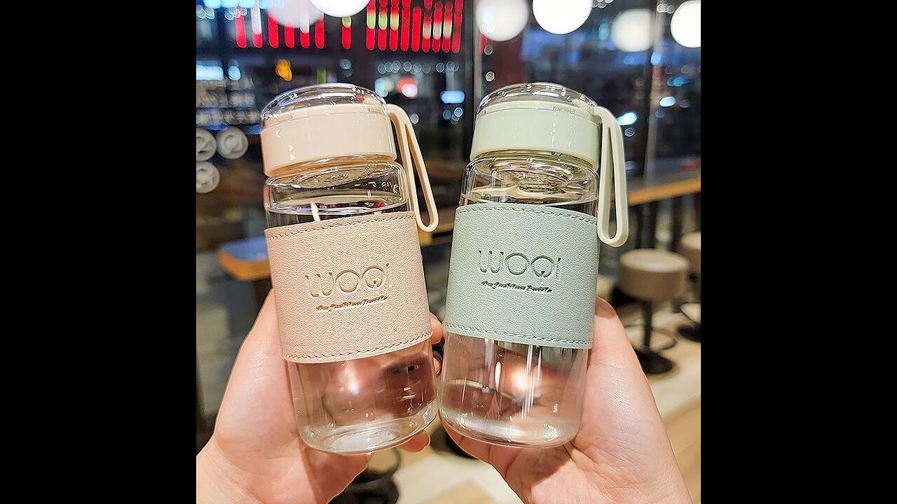 Japanese Style Fashion Glass Bottle 480ml water Bottle With Tea Infuser