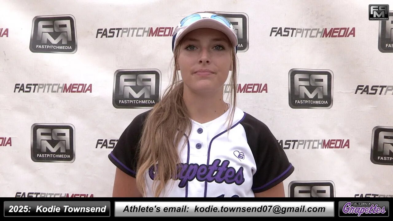 2025 Kodie Townsend 3.6 GPA - Pitcher and Outfielder Softball Recruiting Skills Video - Ca Grapettes