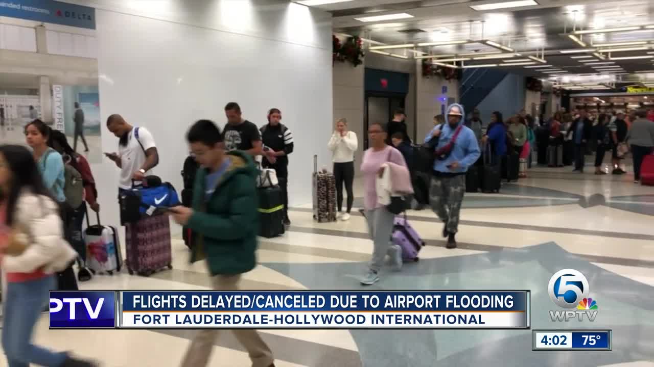 Fort Lauderdale-Hollywood International Airport open, but major flight delays after flash flooding