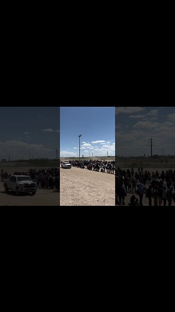 large groups continue to turn themselves in at the border.