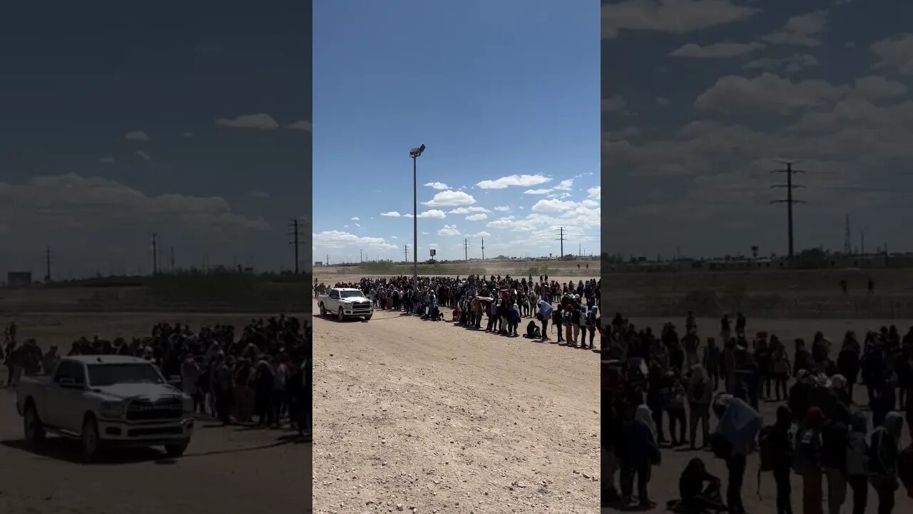 large groups continue to turn themselves in at the border.