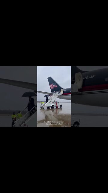 Donald Trump, Just Landed In East Palestine, Ohio