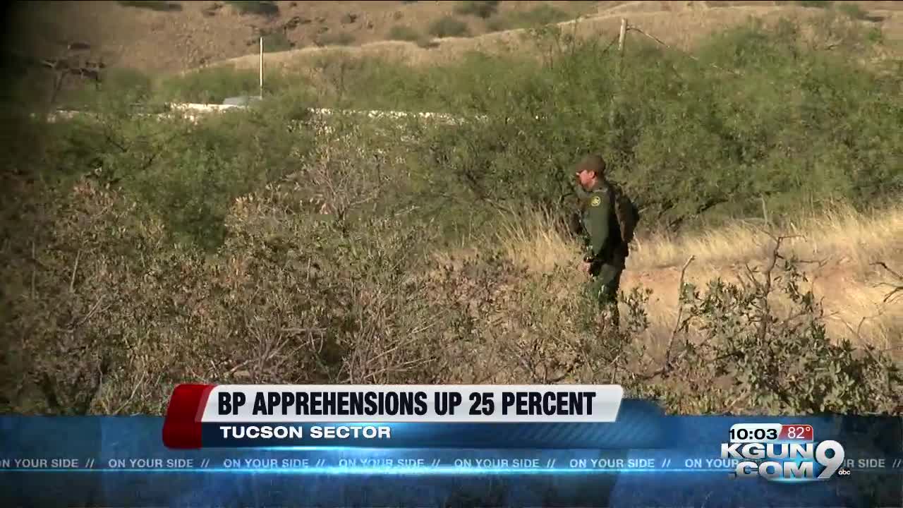 Migrant apprehensions are up 25% in Tucson sector
