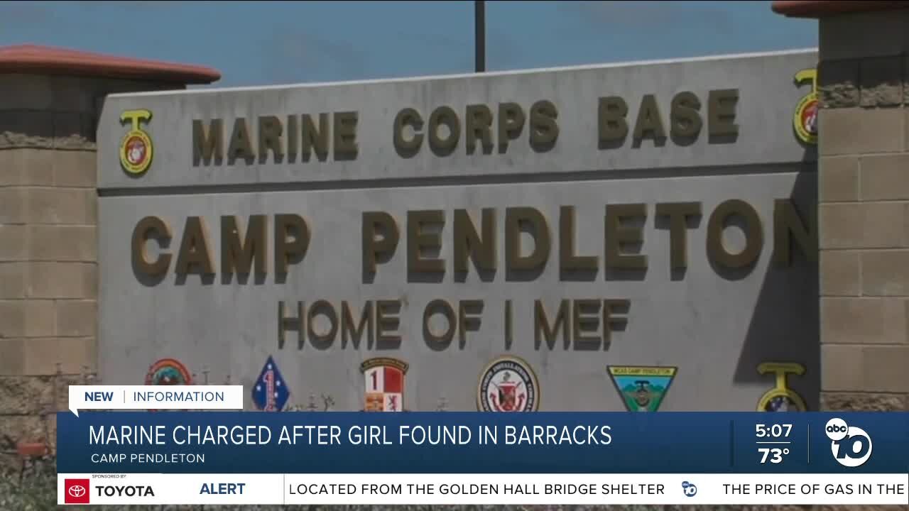 Military prosecutors charge Camp Pendleton Marine with sexual assault of minor