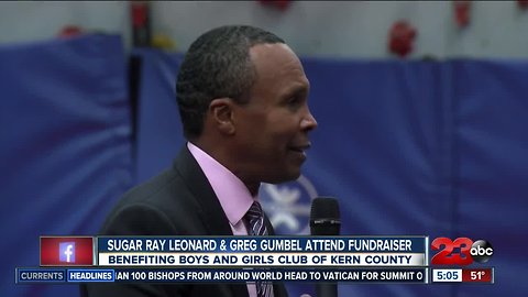 Sugar Ray Leonard & Greg Gumbel attend fundraiser