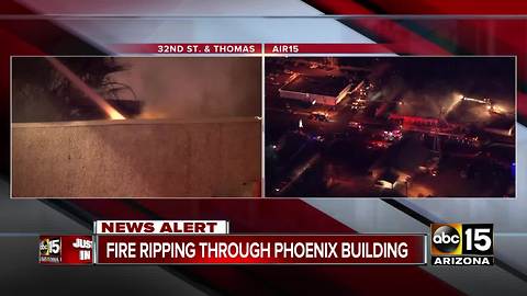 Fire breaks out at Phoenix commercial building