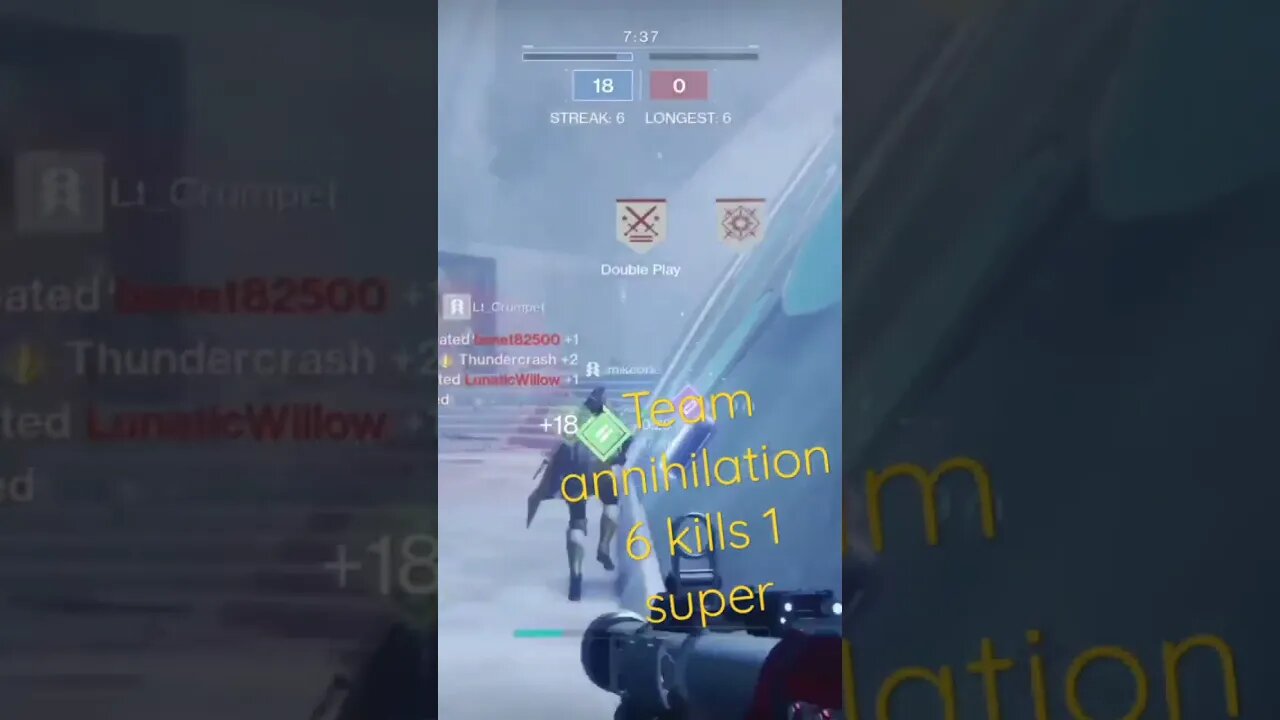 Destiny 2 - Flashback to my first reaper 6 kills 1 Thundercrash