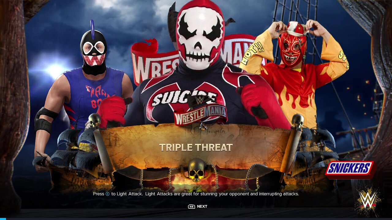 WWE 2k24 Shark Boy vs Suicide Manik vs Curry Man