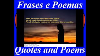 Nunca tive um amor, mas sempre tive um coração, que bate de tristeza... [Frases e Poemas]