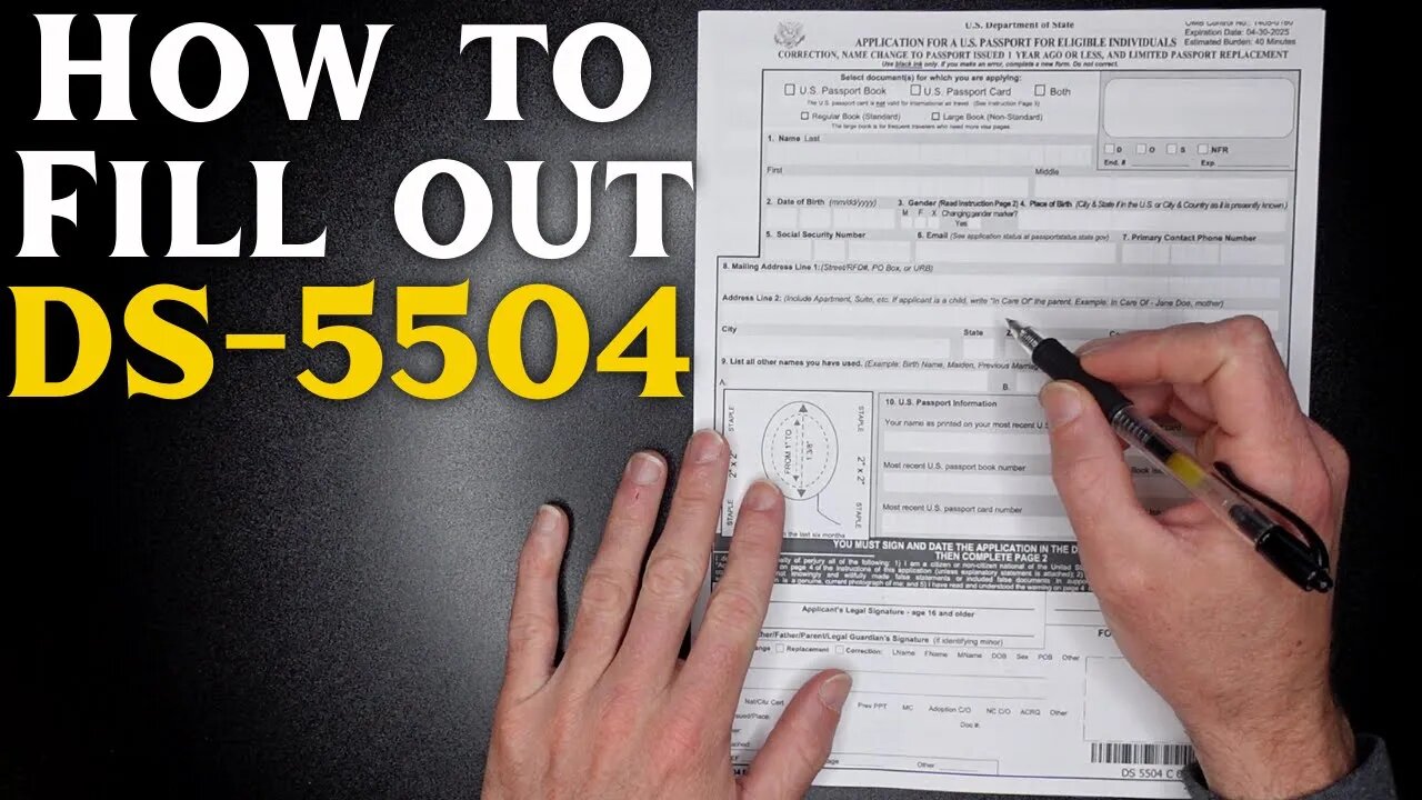 How to Fill Out Form DS-5504; Application For a USA Passport for Eligible Individuals