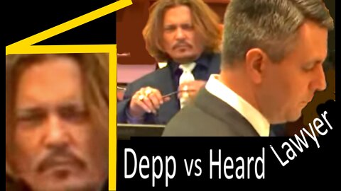 Johnny Depp's RAGE body language in court as he's abused by Amber's Lawyer Rottenborn