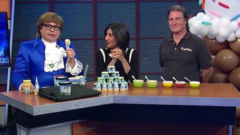 Austin Powers stops by Midday for Ben & Jerry's Free Cone Day