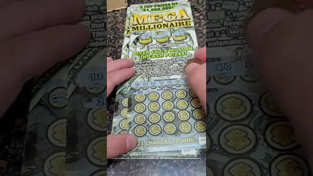 Winning Lotto Ticket Scratch Off from Kentucky!