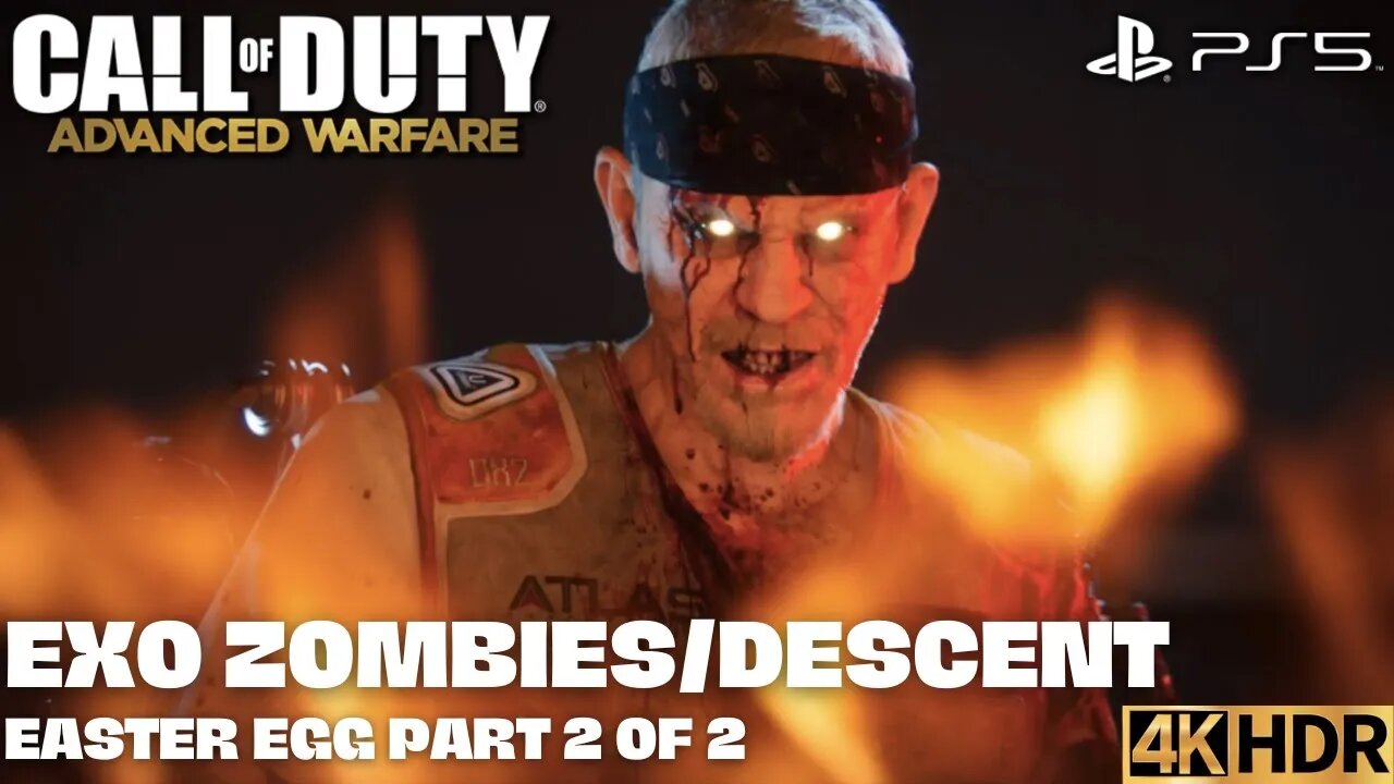 COD Advanced Warfare Exo Zombies on Descent + EASTER EGG Part 2 | PS5, PS4 | 4K HDR (NC Gameplay)