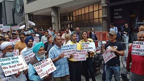 The Exemption from Congestion Pricing Rally Outside @GovKathyHochul Office 6/21/23 hosted by @NYTWA.