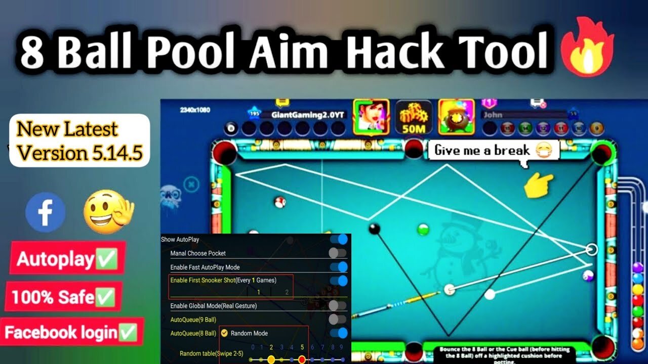 8 Ball Pool M O D MENU 5.14.5 New Latest Version Download Link 2023 | Giant Gaming 2.0