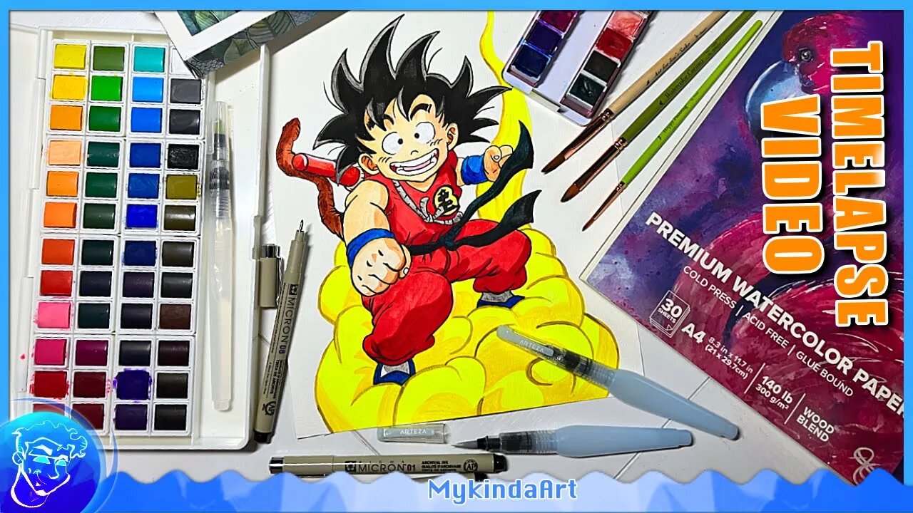 Drawing Kid Goku from Dragon Ball (Akira Toriyama Art Tribute)