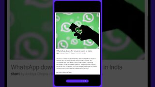 WhatsApp down: Panic ensues among users in India | #shorts #news