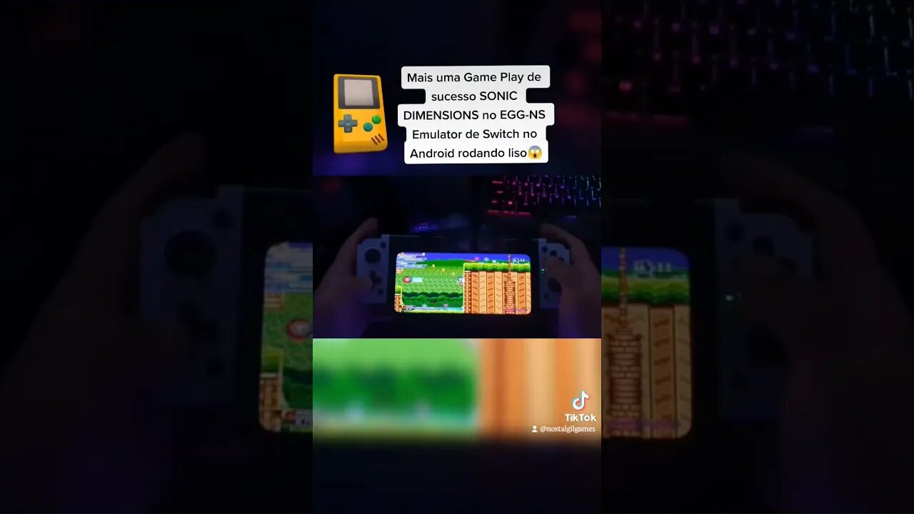 SONIC DIMENSIONS rodando liso no Egg NS Emulator Switch Android 4.0.8 está incrível 😱