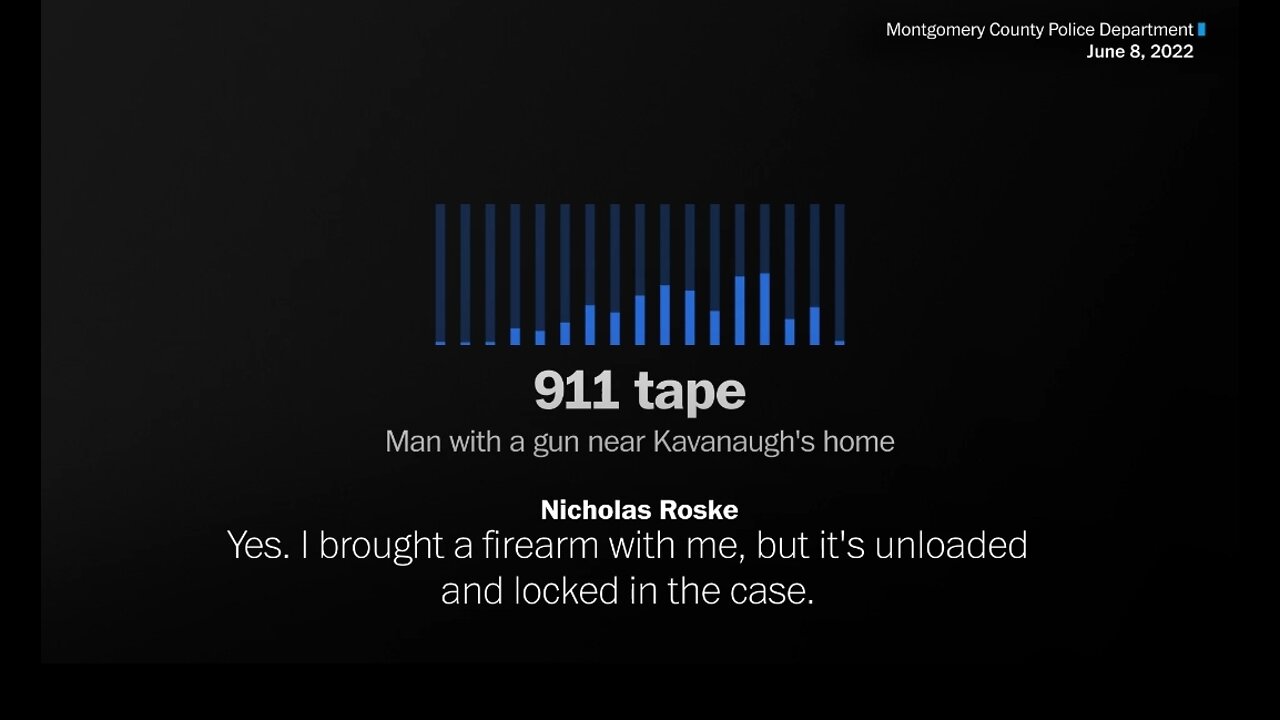 911 Audio From The Man Who Wanted To Kill Supreme Court Justice Kavanaugh