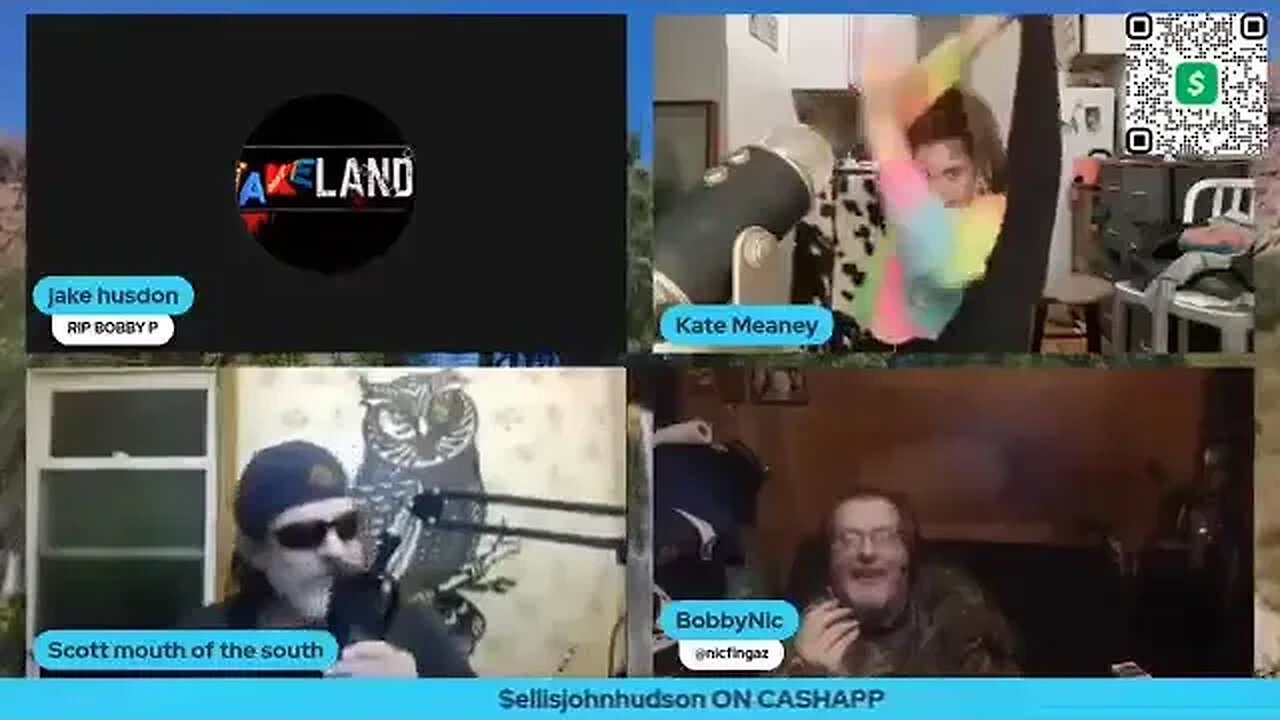 Kate and Scott put leg behind their head