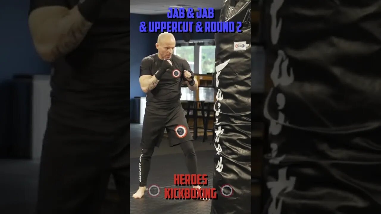 Heroes Training Center | Kickboxing & MMA "How To Double Up" Jab & Jab & Uppercut & Round 2 #Shorts