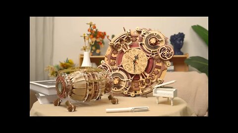 ROKR 3D Puzzle for Adult Time Art #woodworkinart