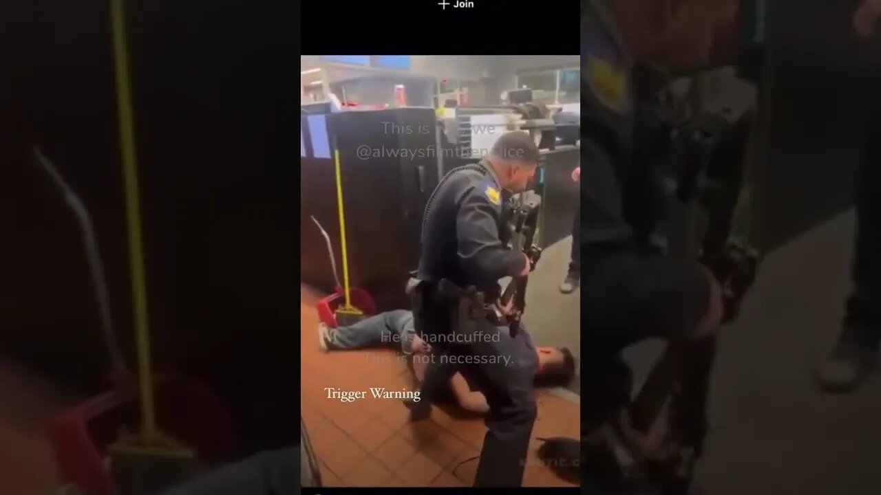 Phoenix Police Department officers unnecessarily threatened and kicked a suspect who was handcuffed.