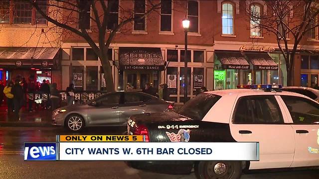 Cleveland wants warehouse district bar closed
