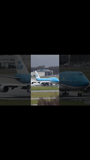 💦Boeing 747 wet runway cleaning