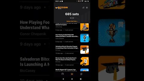 25 Satoshis de Bitcoin por Artigo nesse App #bitcoingratis #ganharbitcoin #satoshi_btc_mining