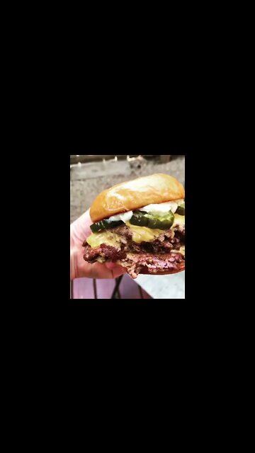 Triple decker smash burger | @plazoo_bbq on IG 🍔 #shorts