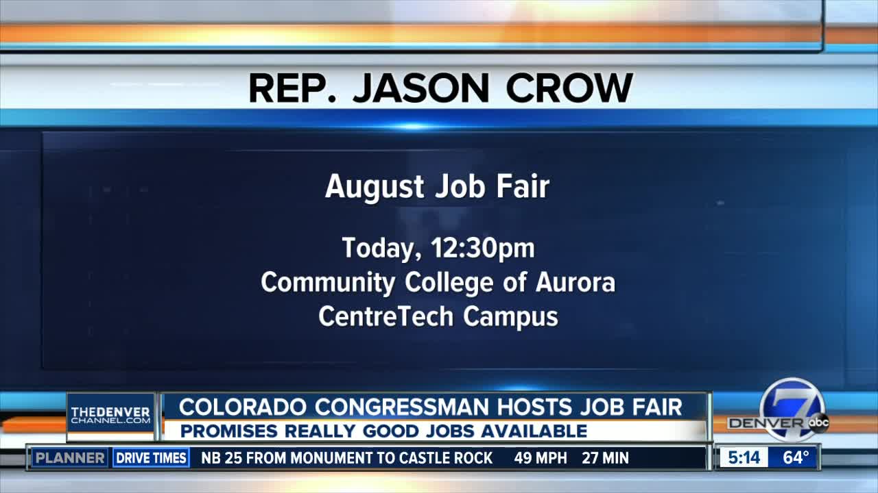 Rep. Jason Crow hosting job fair today